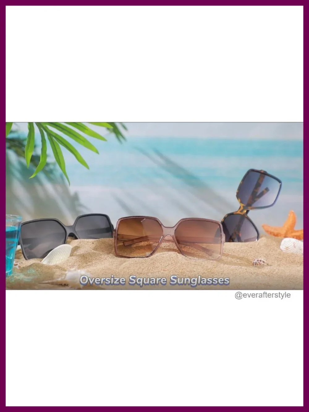Oversized Square Sunglasses 3-Pack Retro Leopard Print Polycarbonate UV